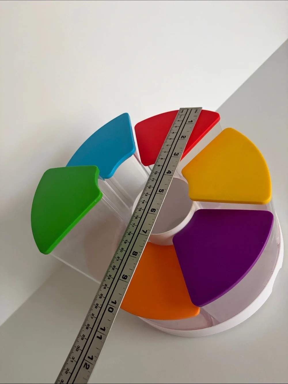 NWOT Amazon Rotating Snack & Toy Storage Carousel with Multicolor Lids